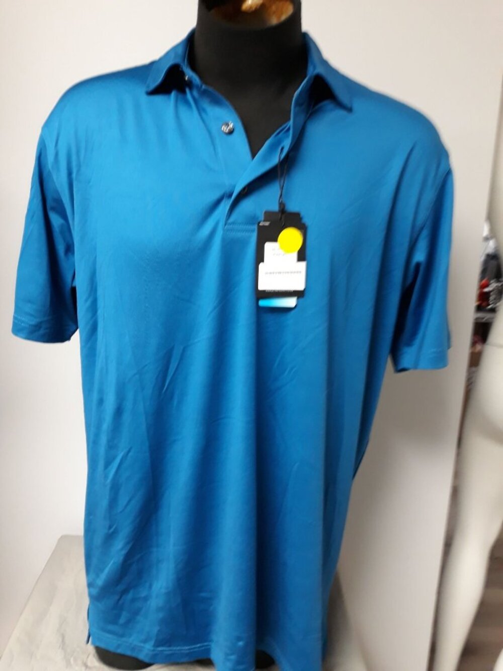 Dunning Men's Golf Shirt Blue Size L NEW WITH TAGS!